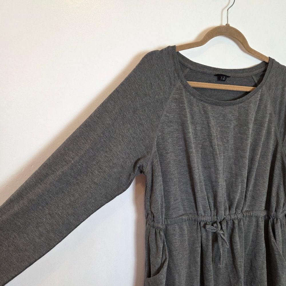 Torrid Ombre Skater Dress Size 1 XL Black Gray Long Sleeve Modest Comfy Lounge - Picture 2 of 8